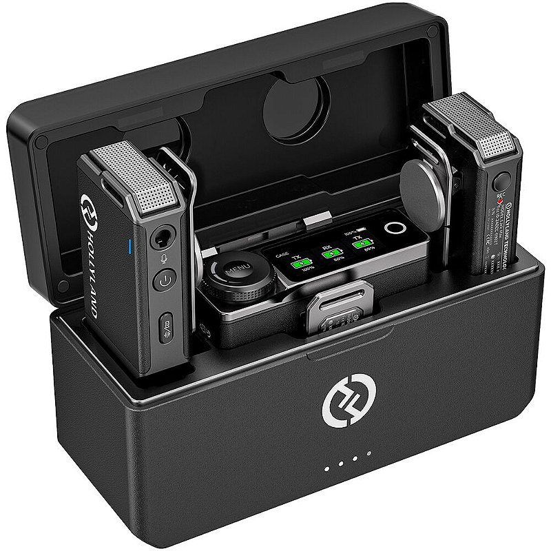 HOLLYLAND LARK MAX DUO ラベリアマイク付　美品 Hollyland LARK MAX Duo Sistema de Microfone sem Fio Compacto Duplo