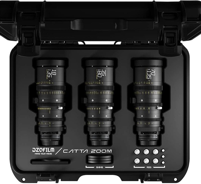Kit 3 Lentes DZOFilm Catta Zoom FF 18-35/35-80/70-135mm T2.9 Kit 3 Lentes DZOFilm Catta Zoom FF 18-35/35-80/70-135mm T2.9