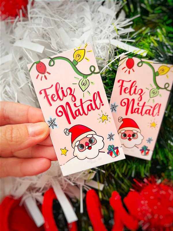 50 Mini Tags de Natal Ho Ho Ho, Tag para encomenda, Etiqueta de Natal -  Mimi Design Criativo