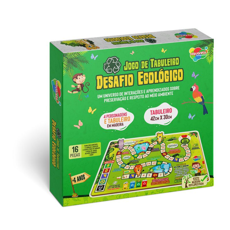 Jogo de Tabuleiro Desafio Ecológico - NINA BRINQUEDOS