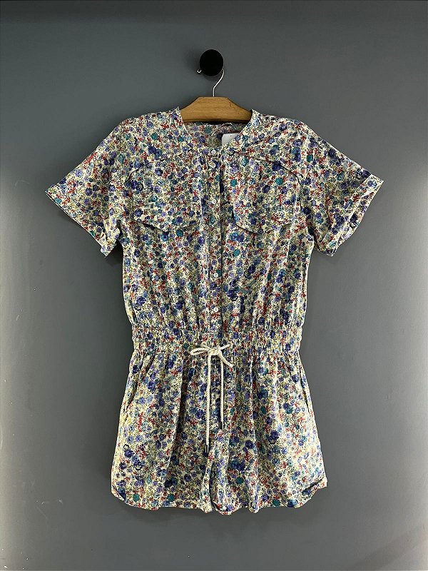 Macacão Curto Floral