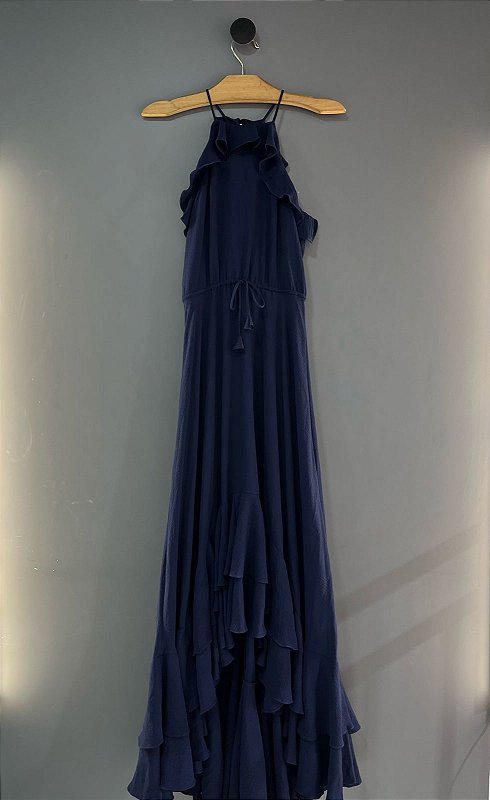 Vestido Mullet Marinho Alças finas