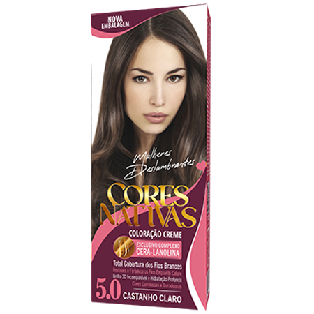 Cores Nativas Castanho Claro 5.0 Coloração Creme