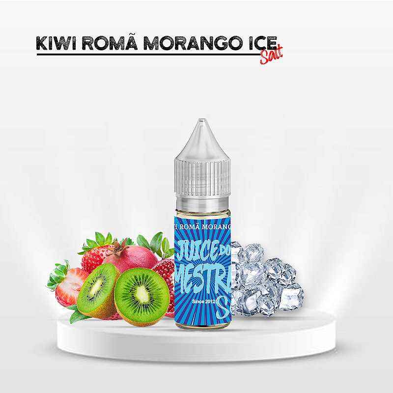 Kiwi, Romã e Morango Ice Salt Juice do Mestre