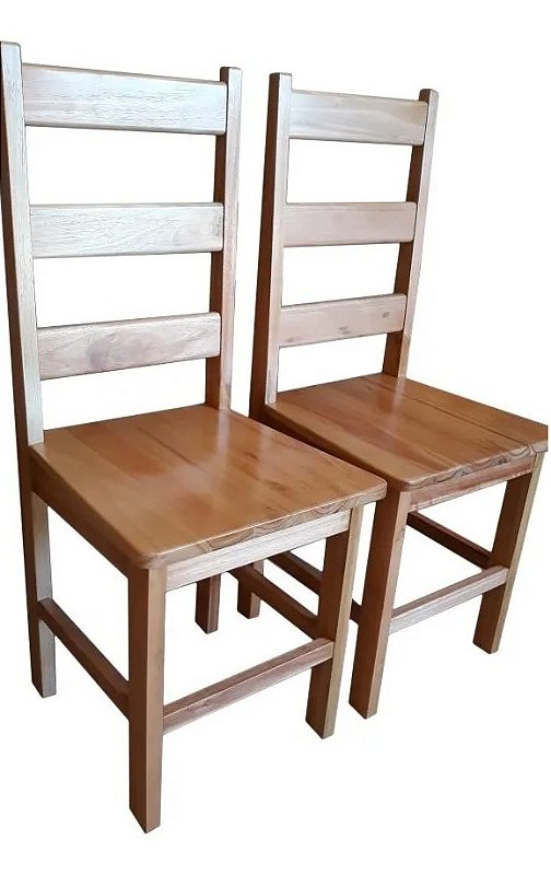 6 Cadeiras Madeira Maciça Para Mesa De Jantar - Móveis Shopping