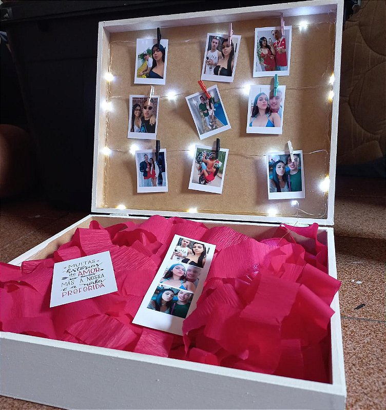 Caixa decorada branca