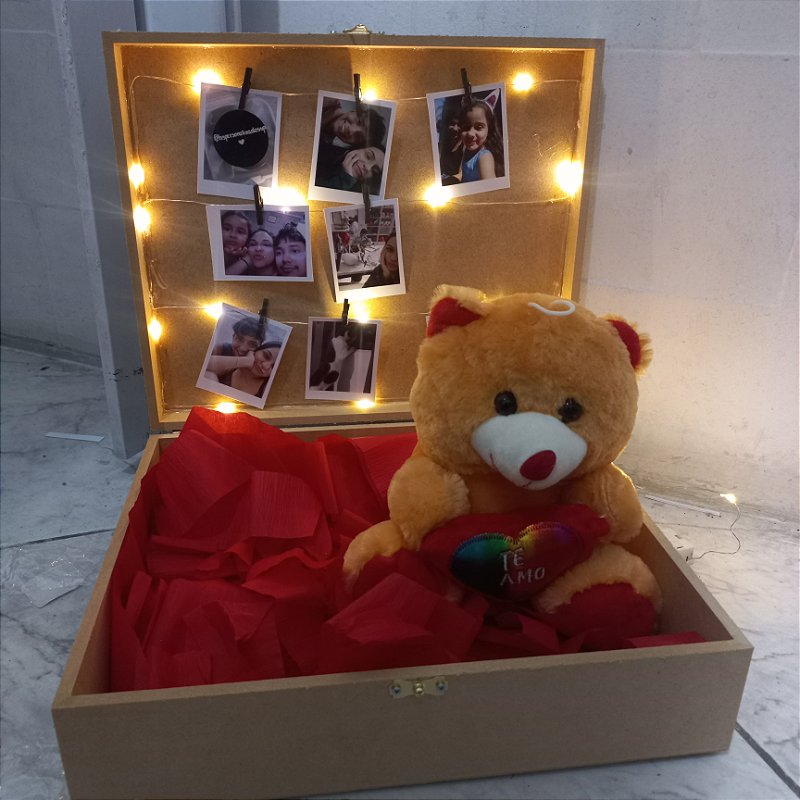 Caixa Led Crua com Ursinho