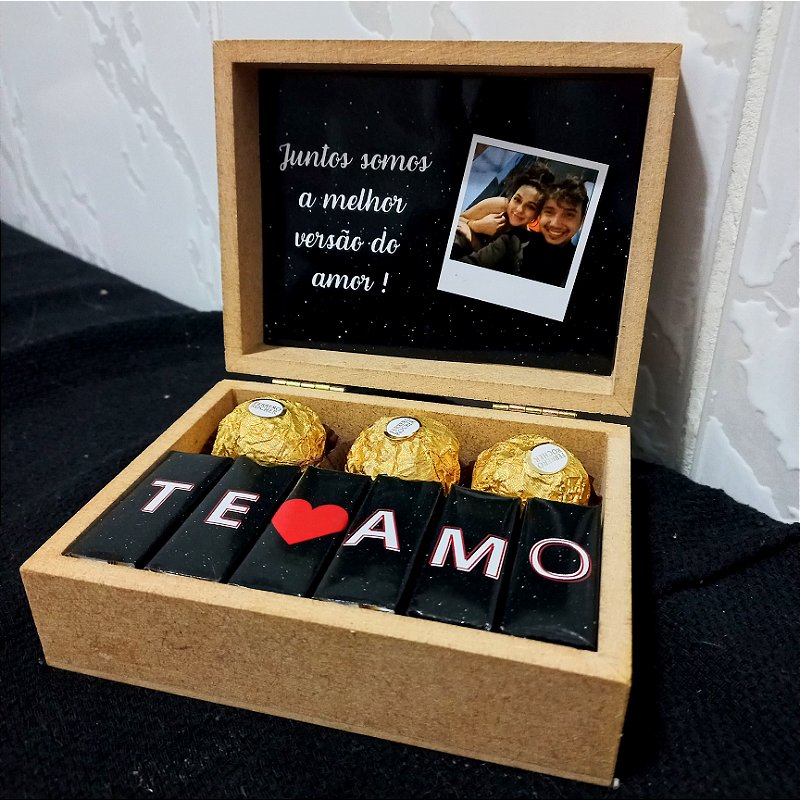 Mini Box Chocolates para lembrancinha dia dos namorados dia das mães dia dos pais ferrero rocher