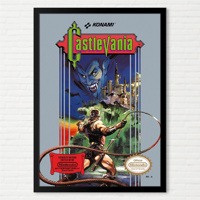 Quadro Capa do Castlevania - NES Americano