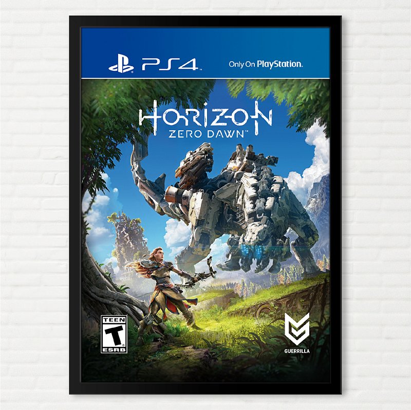 Quadro Capa do Horizon Zero Dawn - Sony Playstation 4 Americano