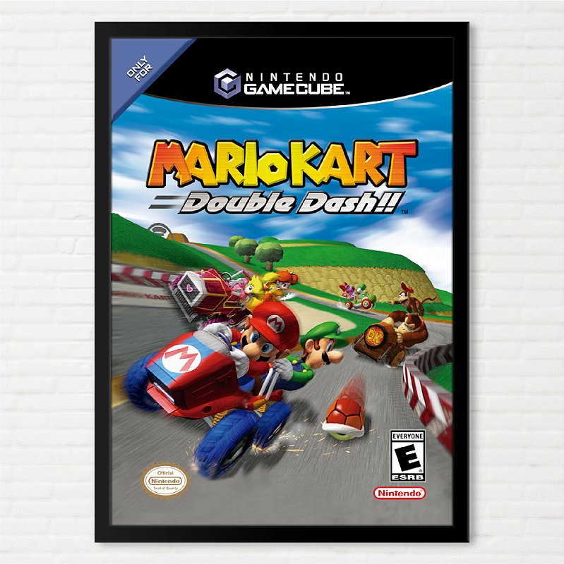 Quadro Capa do Mario Kart Double Dash - Nintendo Game Cube Americano