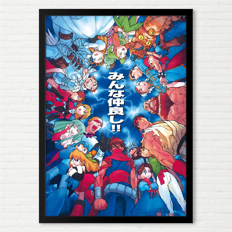 Quadro Marvel vs Capcom (Good Friends)- Arcade Pôster Capcom Americano