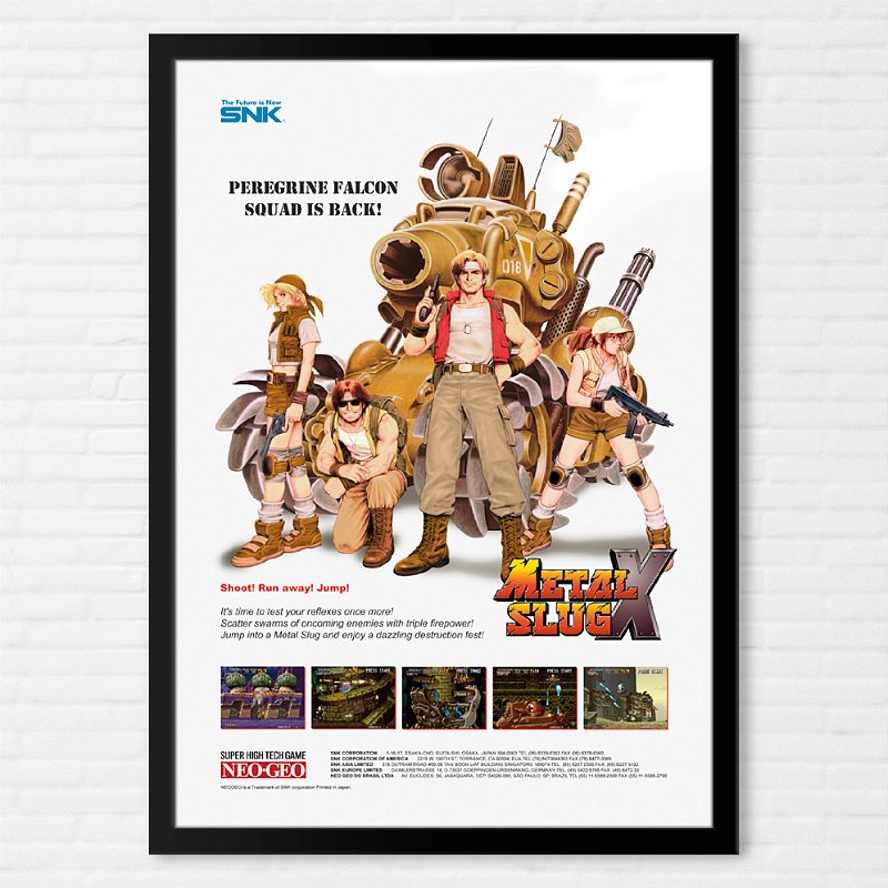 Quadro Metal Slug X - Pôster Arcade SNK