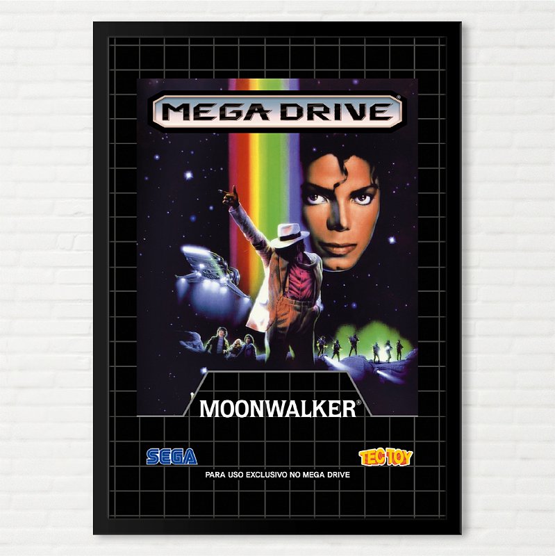 Quadro Capa do Moonwalker - Sega Mega Drive TecToy