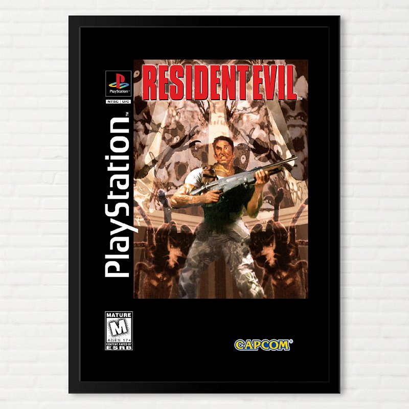 Quadro Capa do Resident Evil - Sony PlayStation Americano