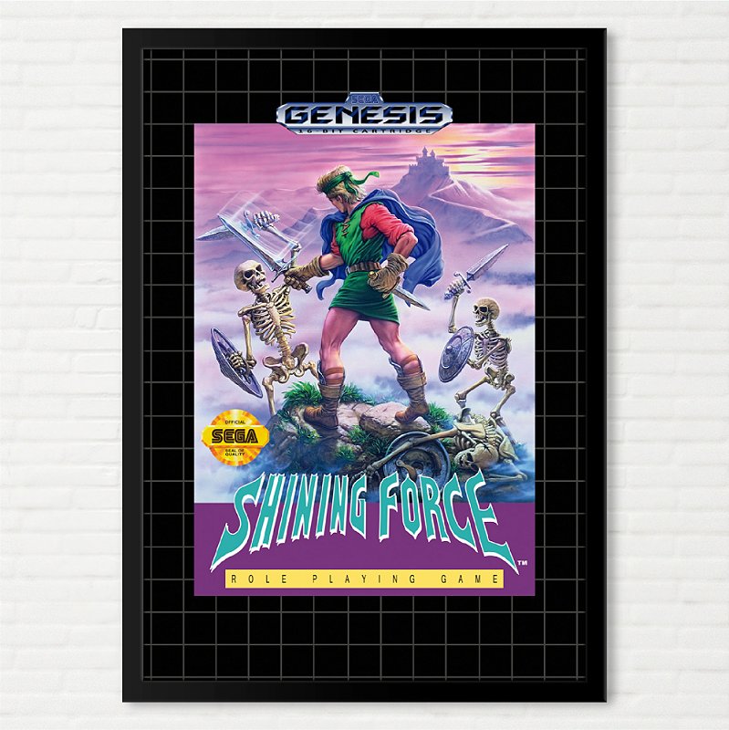 Quadro Capa do Shining Force - Sega Genesis (Mega Drive) Americano