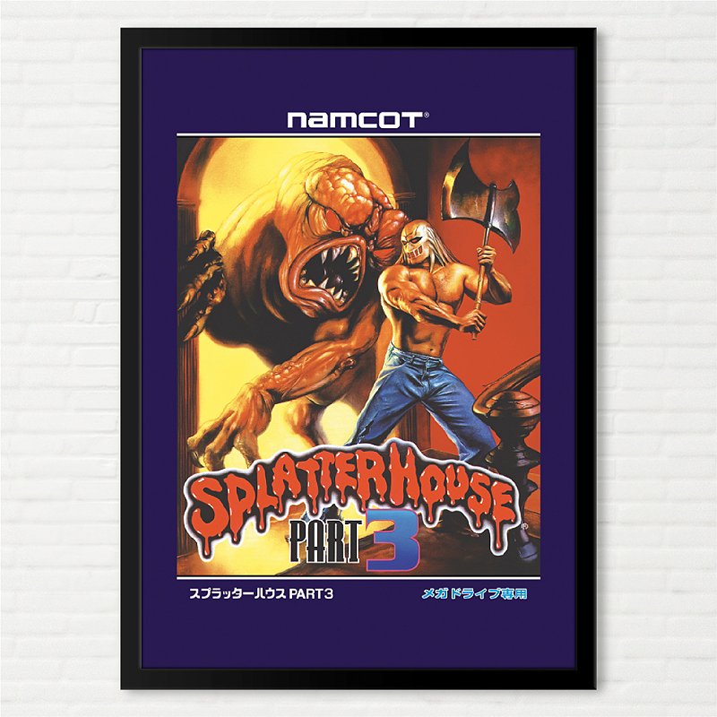 Quadro Capa do Splatterhouse 3 - Sega Mega Drive Japonês