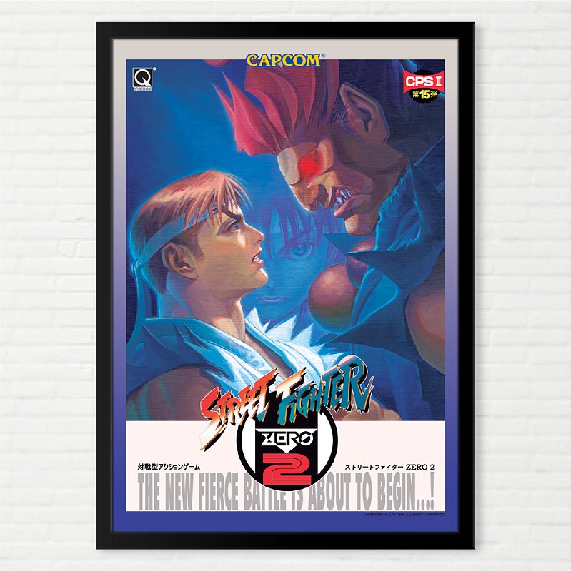 Quadro Street Fighter Zero 2 - Pôster Arcade Capcom