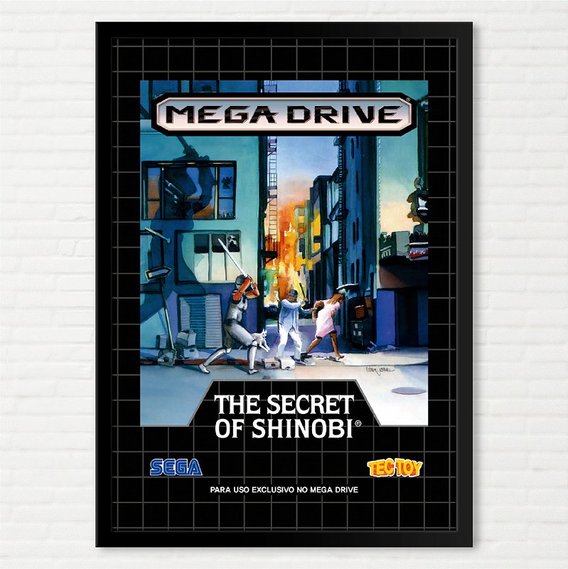 Quadro Capa do The Secret of Shinobi - Sega Mega Drive TecToy
