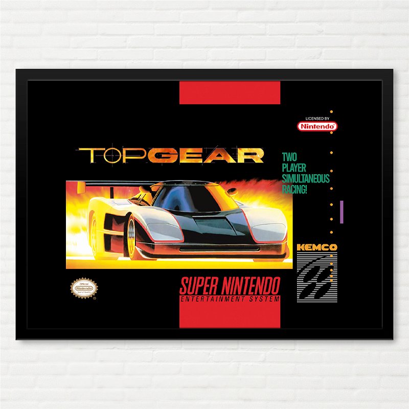 Quadro Capa do Top Gear - Super Nintendo Americano