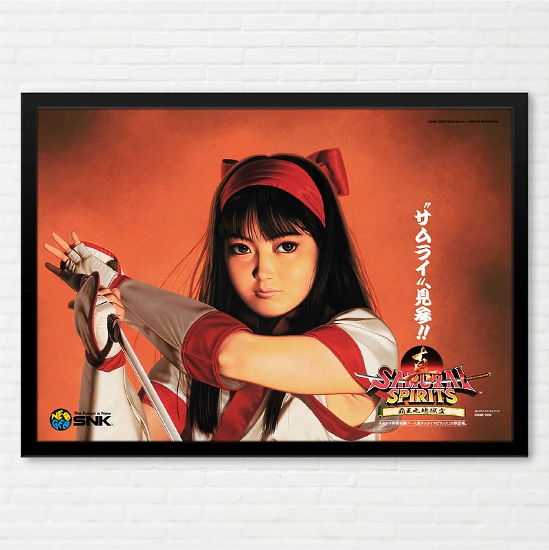 Quadro Samurai Spirits 2 Nakoruru - Pôster Arcade SNK
