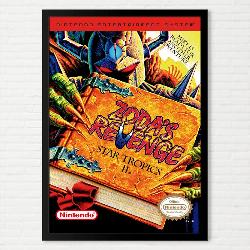 Quadro Capa do Zoda´s Revenge Star Tropics 2 - NES Americano