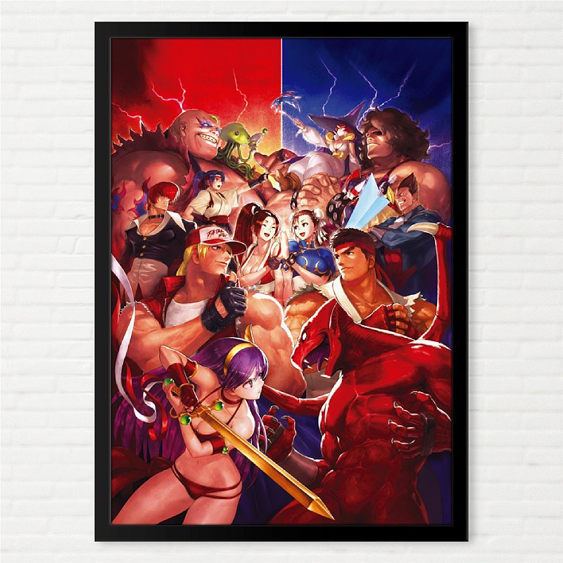 Quadro SVC Chaos - SNK vs Capcom Remaster Pôster Arte