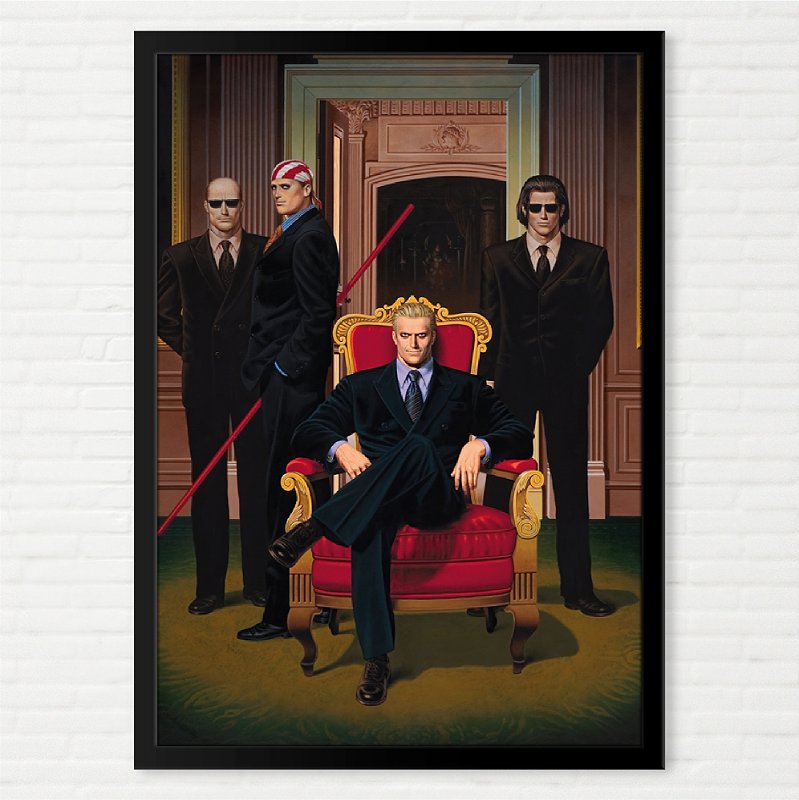 Quadro Real Bout Fatal Fury  Geese Howard - Pôster Arcade SNK