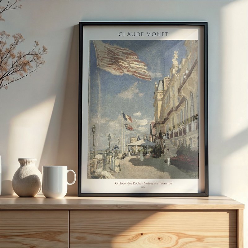 Quadro O Hotel des Roches Noires em Trouville - Claude Monet