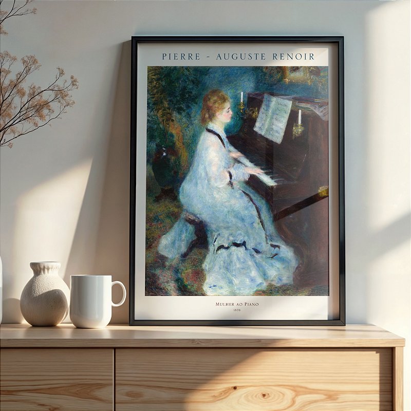 Quadro Mulher ao Piano - Pierre-Auguste Renoir