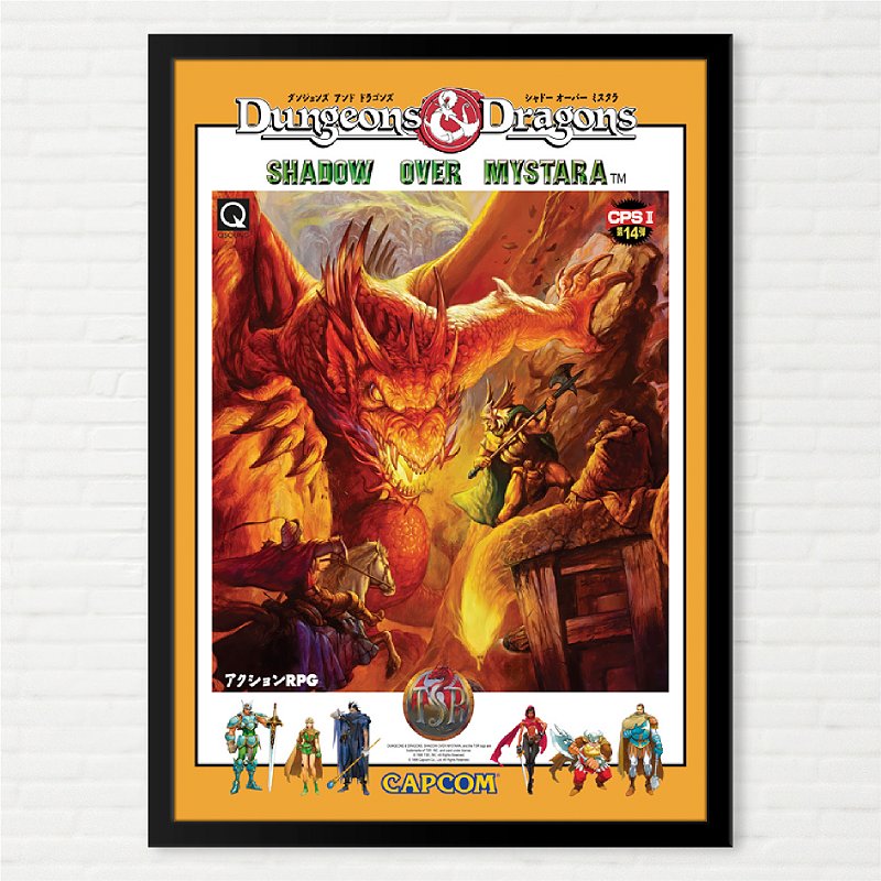 Quadro Dungeons & Dragons Shadow Over Mystara Pôster Capcom Arcade