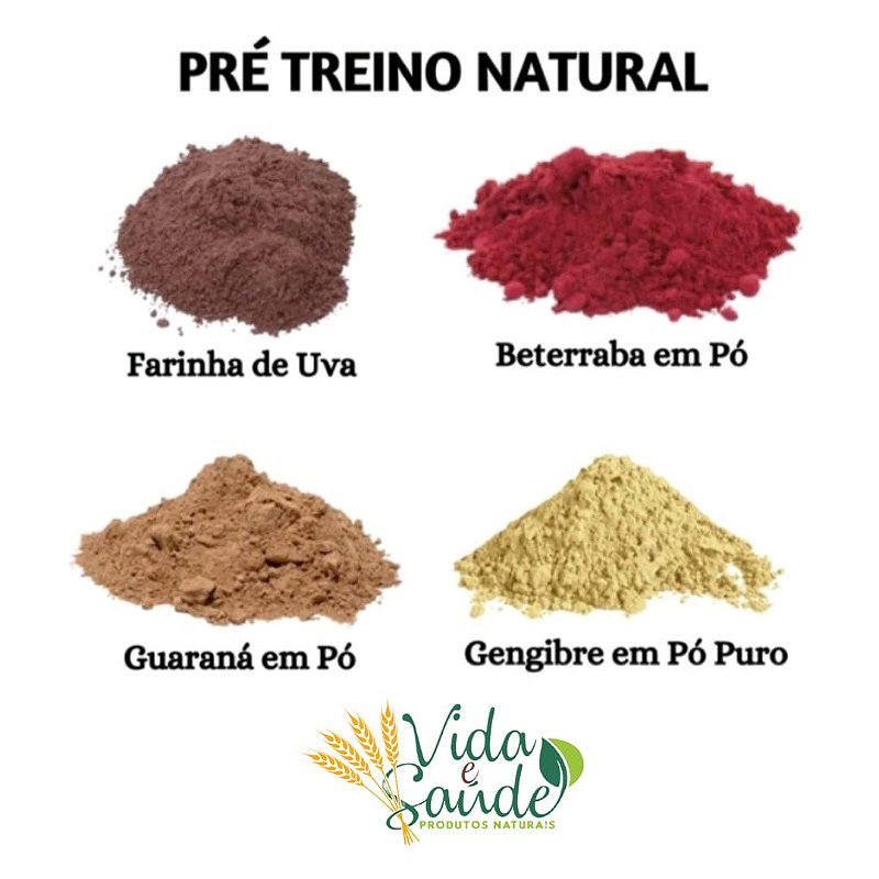 KIT PRE TREINO NATURAL - Vida e Saúde Produtos Naturais