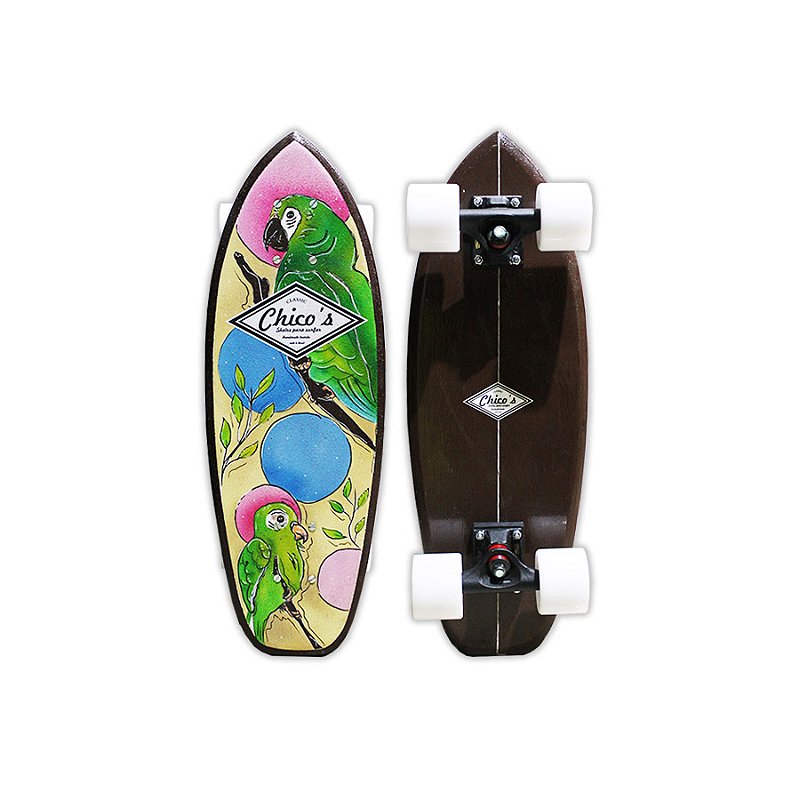 Skate Cruiser 60x21cm com Eixos 105mm, Rolamentos Black Sheep e