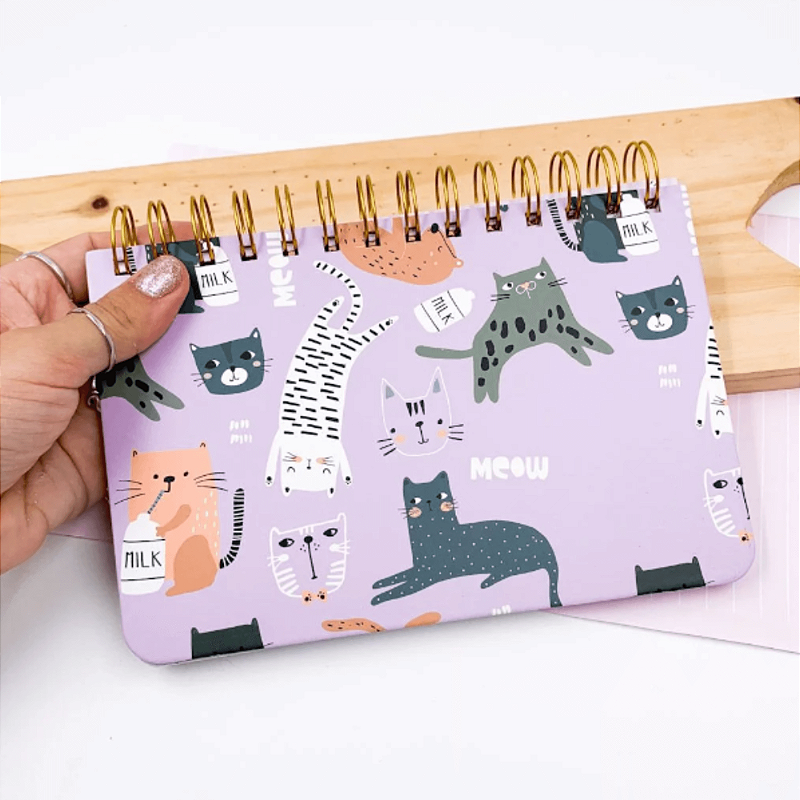 Planner Com Espiral Gatinhos Lilás Carrossel O Melhor Em Papelaria Você Encontra Aqui 4561