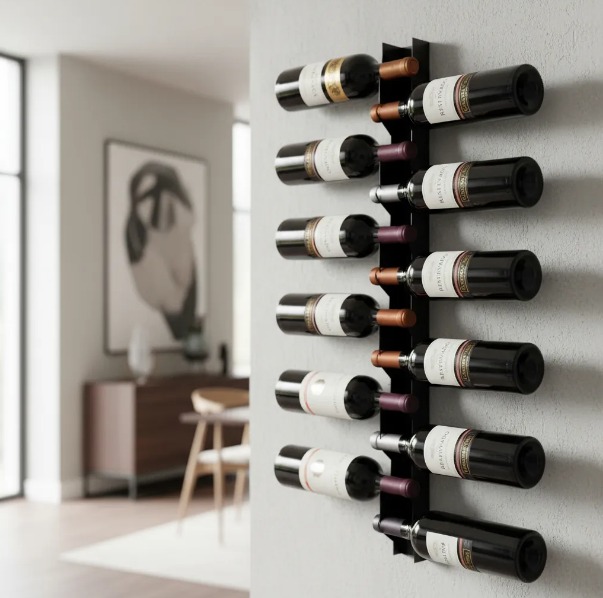 Suporte de parede para 12 garrafas de vinho - Adegas Elegance