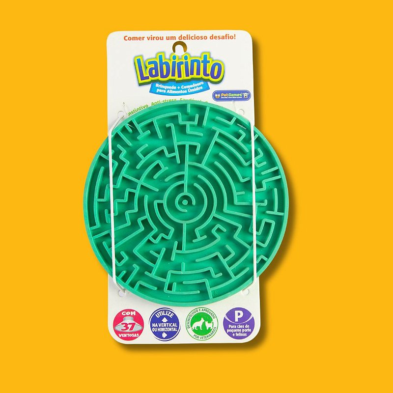 Brinquedo e Comedouro Pet Games Labirinto Laranja para Cães