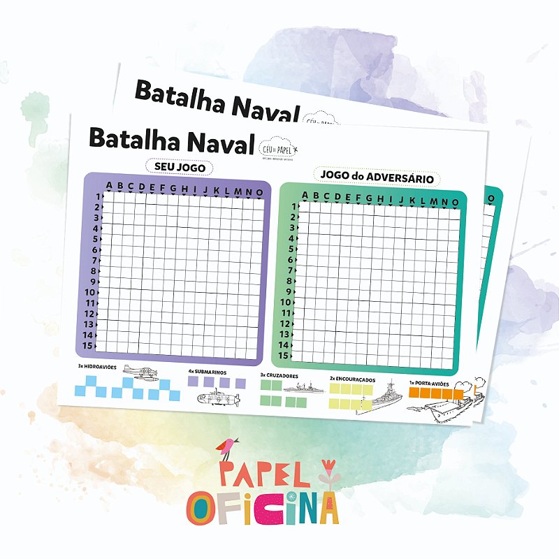 Batalha Naval - Papel Oficina