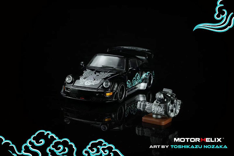 Porsche RWB 964 Silver Fenix Toshikazu Nozaka 1:64 MOTORHELIX