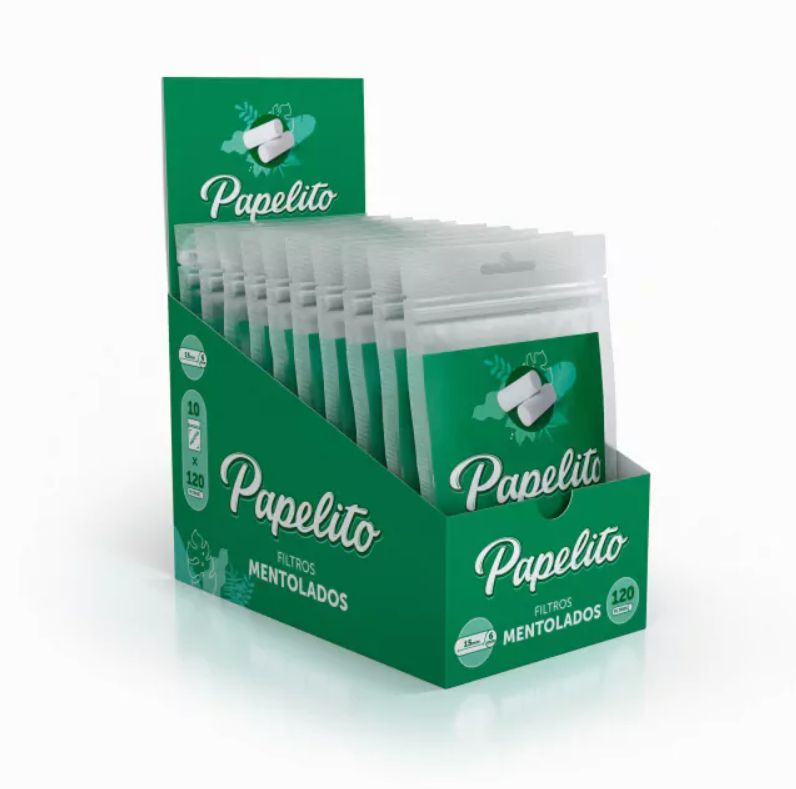 DISPLAY FILTRO PAPELITO MENTOLADO - CX 10 BAG
