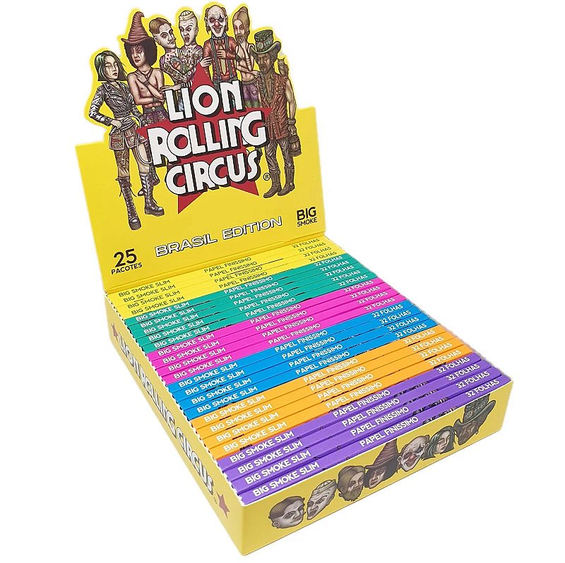 DISPLAY SEDA LION ROLLING CIRCUS BRASIL EDITION KING SIZE C/ 25 LIVRETOS