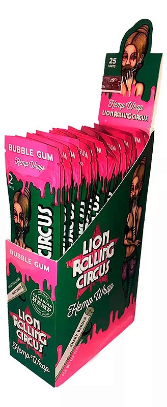 DISPLAY BLUNT LION ROLLING CIRCUS CHICLETE C/ 25 PACOTES