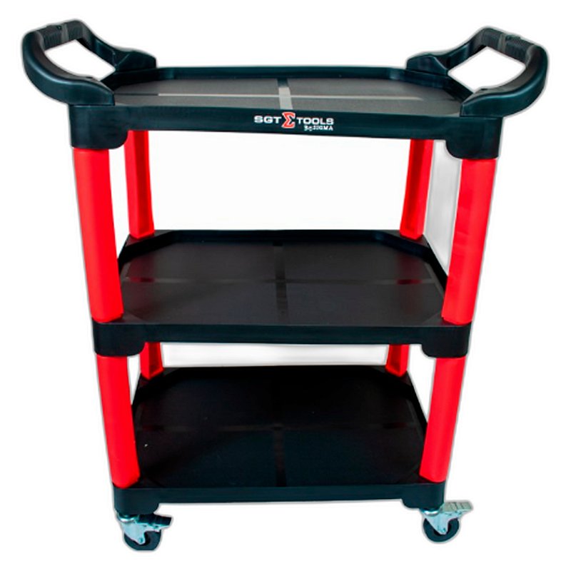 Sigma Tools Carrinho 3 Bandejas Vermelho