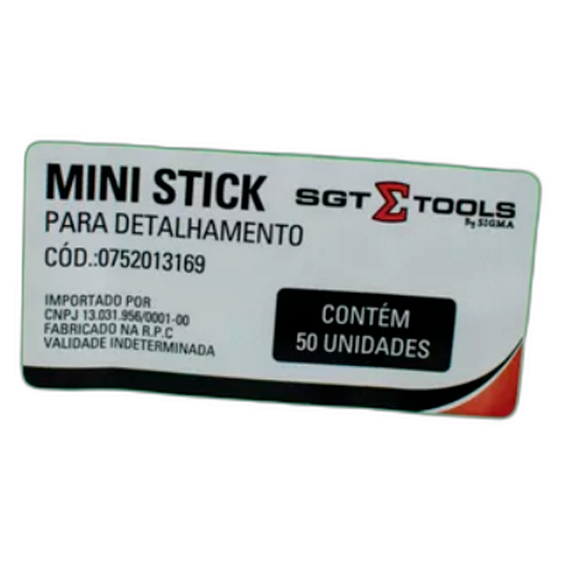Sigma Tools Mini Stick para Detalhamento 50 Unidades