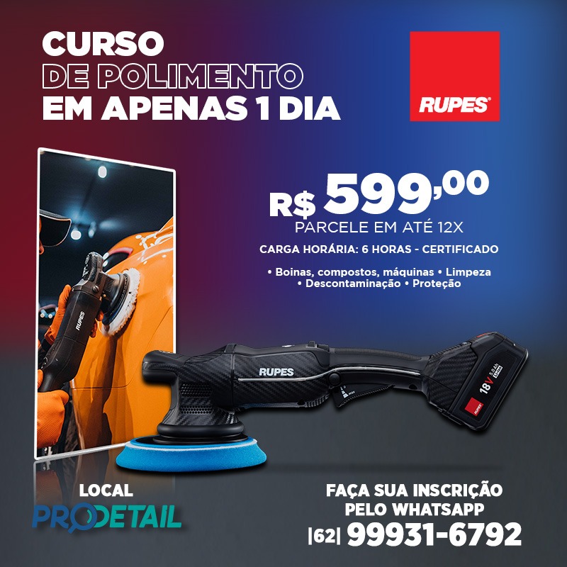 Rupes Curso de Polimento 1 Dia
