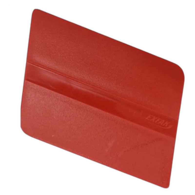 Exfak Espátula Paralelogramo Semi Flexível Silicone Vermelha