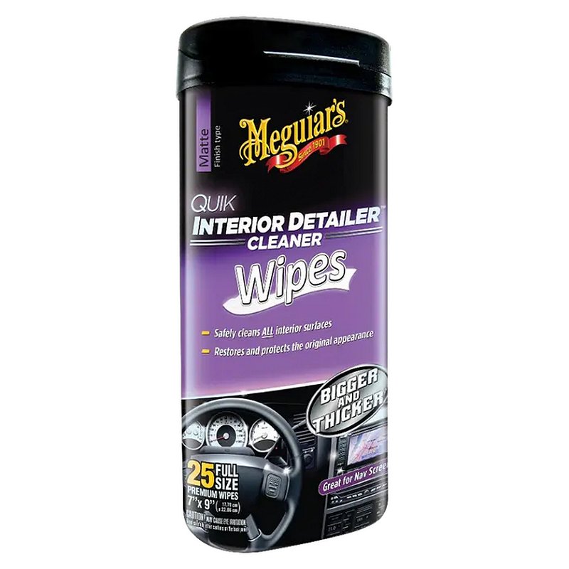 Meguiar's Quik Interior Detailer Wipes 25 Toalhas