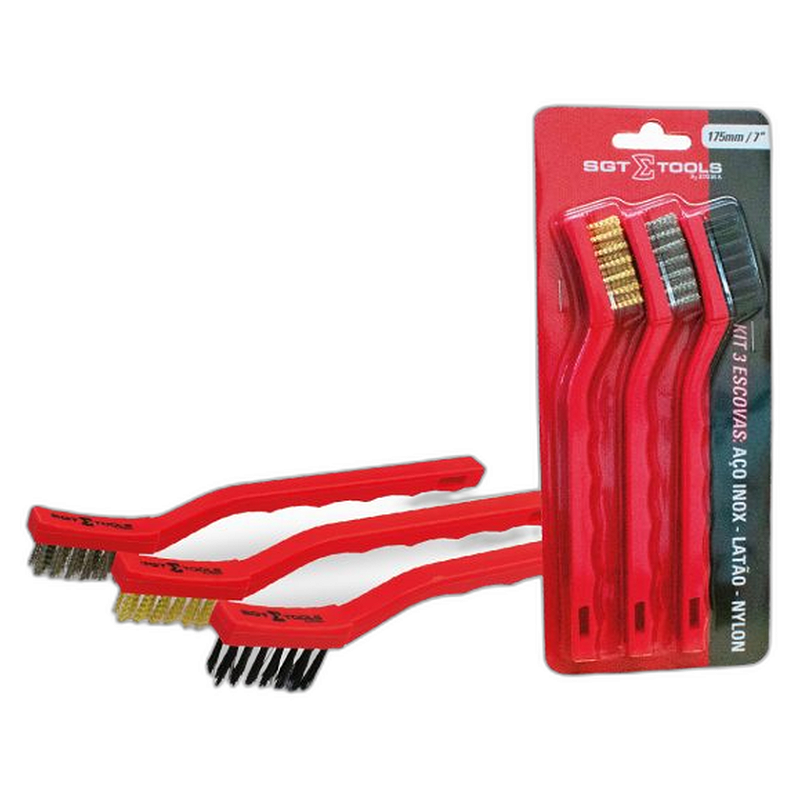 SGT Tools Kit 3 Escovas 175mm