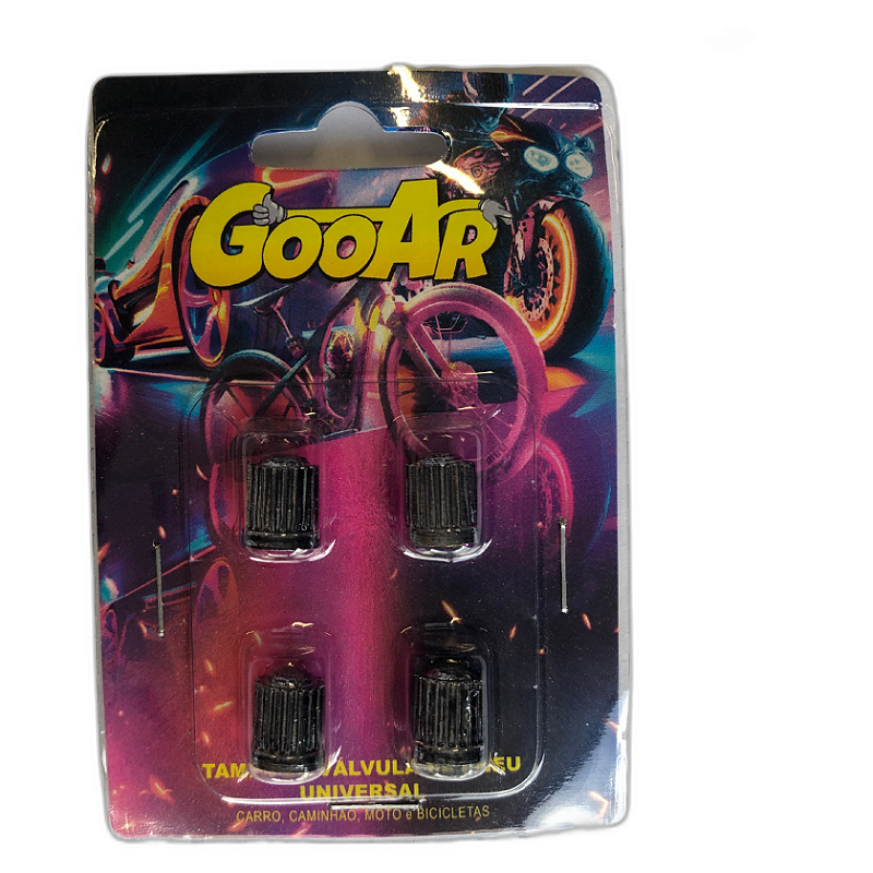Gooar Kit 4 Tampas de Válvula de Pneu Chumbo