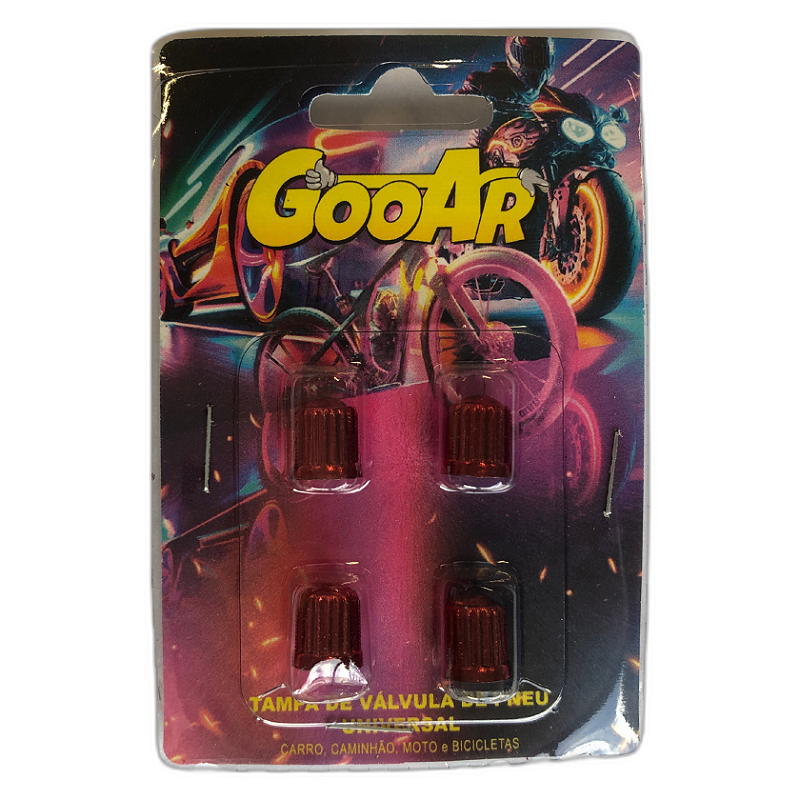 Gooar Kit Tampas de Válvula Vermelho