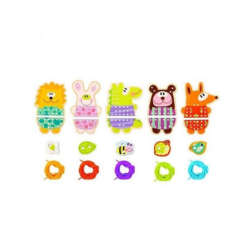 Alinhavo 5 em 1 - Animais Tooky Toy